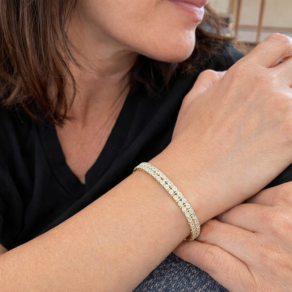 Pulsera Tennis Doble Hilera