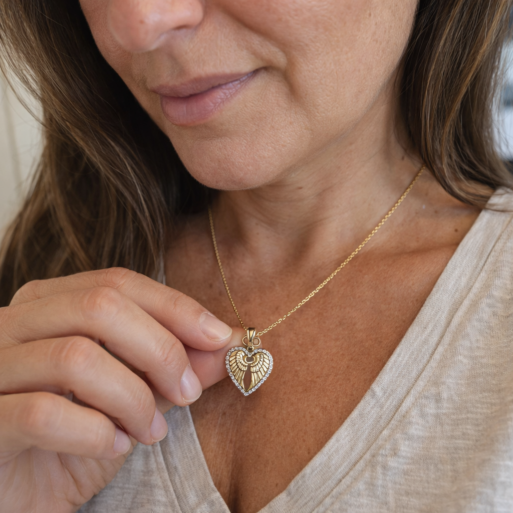 Collar Corazón y Mariposa