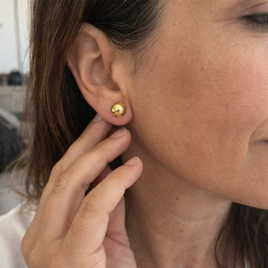 Aretes de Botón Bola Puerto