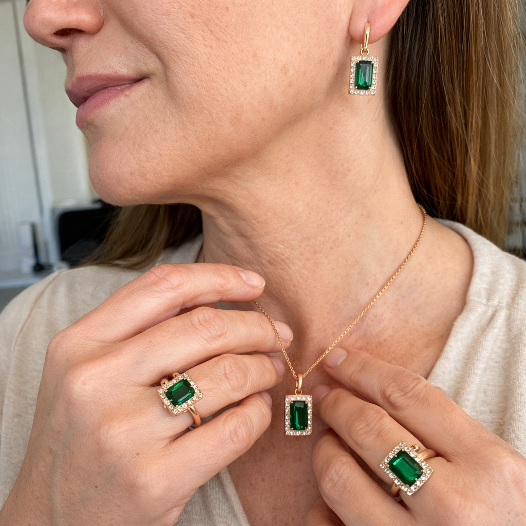 Sylvara Greenveil Set de Joyas
