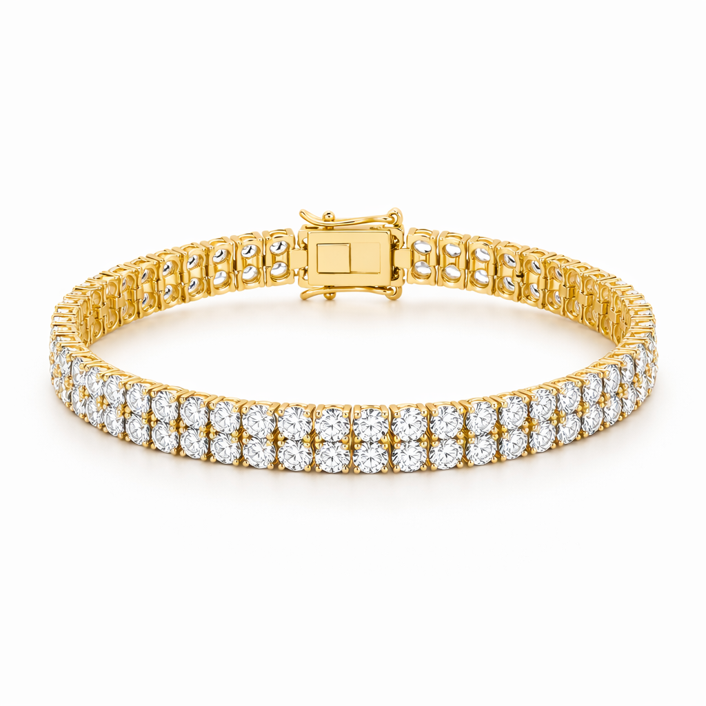 Pulsera Tennis Doble Hilera