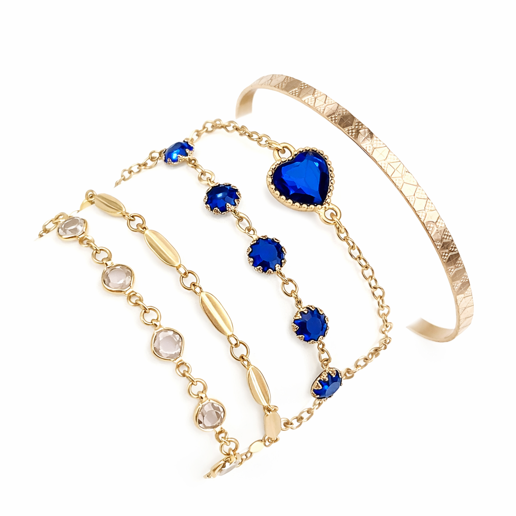 Set de Pulseras Aveline Azul Boreal