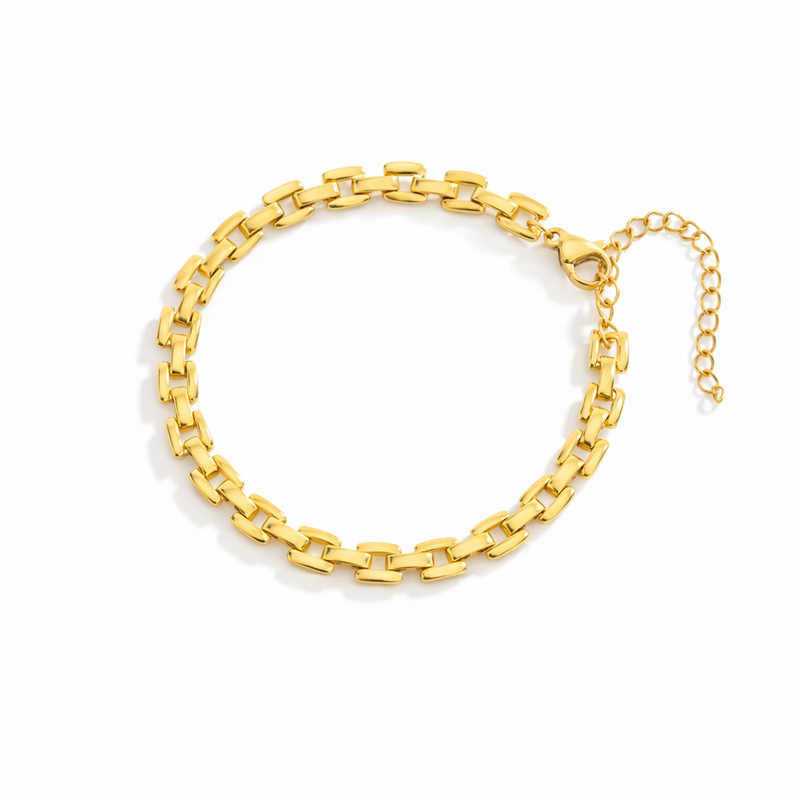 Pulsera Cadena con Reloj