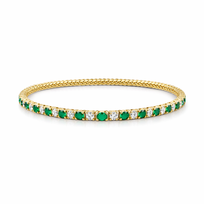 Pulsera Tennis Trío de Esmeraldas