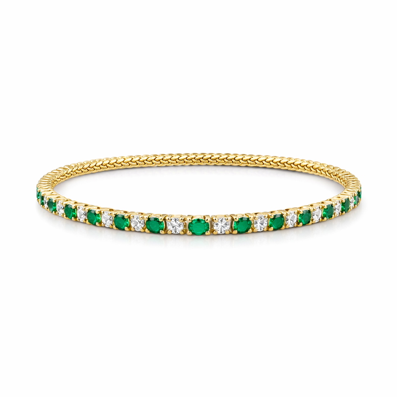 Pulsera Tennis Trío de Esmeraldas