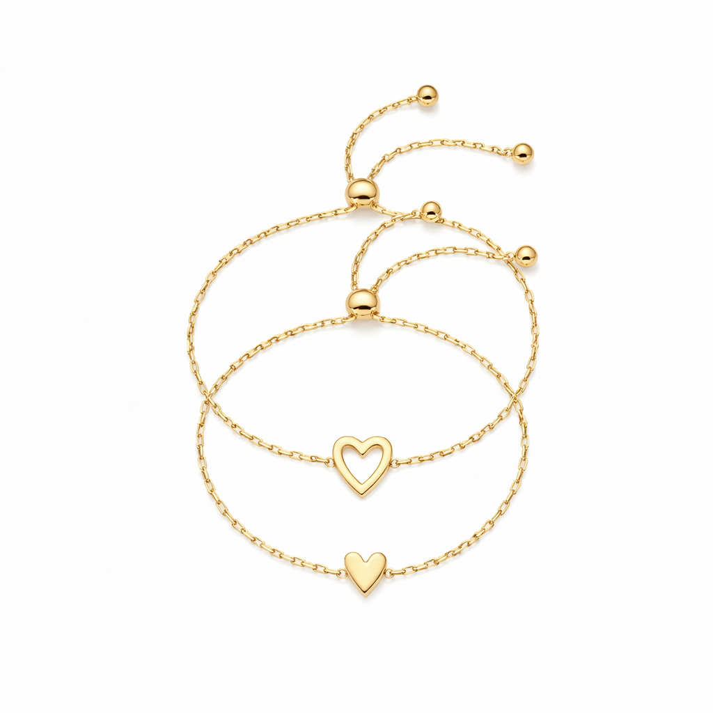 Pulseras Corazón Brillante