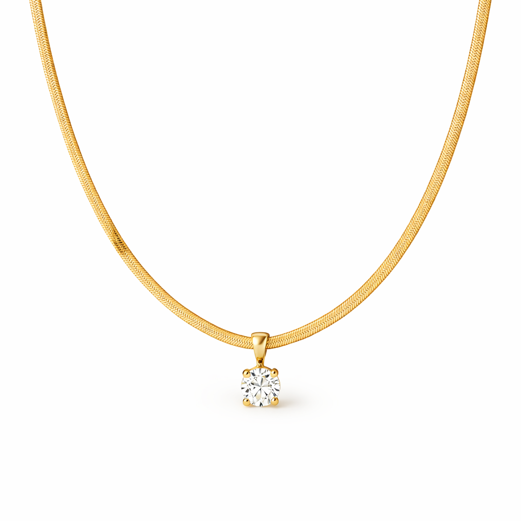 Collar con Dije de Strass Elegante
