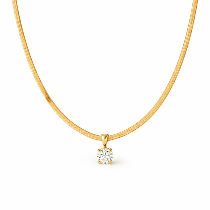 Collar con Dije de Strass Elegante
