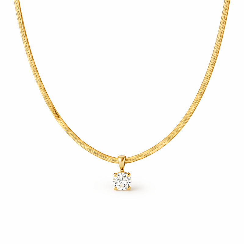 Collar con Dije de Strass Elegante