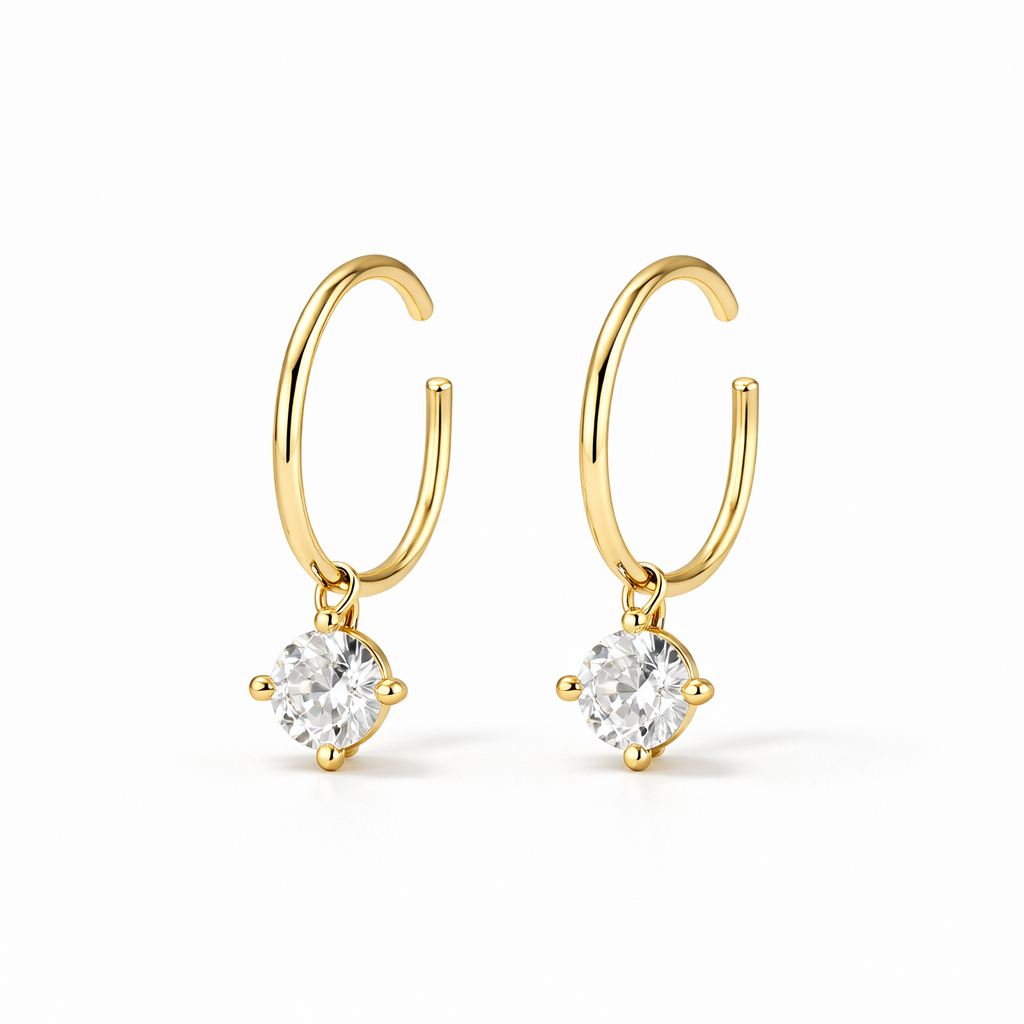 Aretes Argolla Borde de Chispa