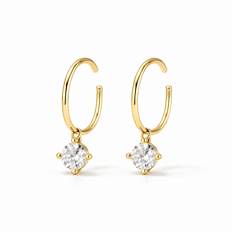 Aretes Argolla Borde de Chispa