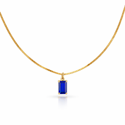 Collar con Dije de Zafiro Minimalista