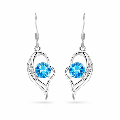 Aretes Colgantes Corazón Eclipse
