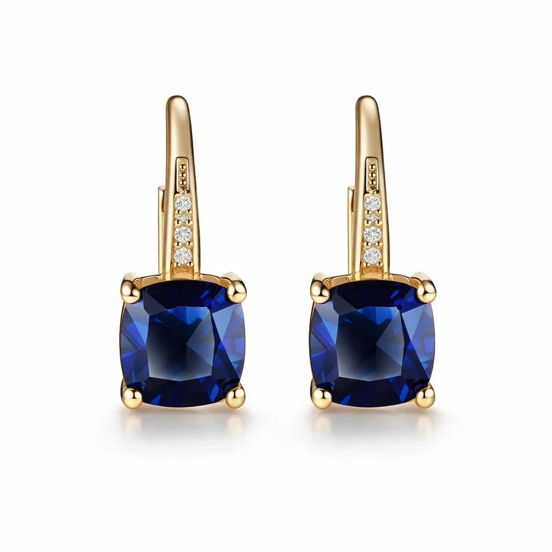 Aretes Místicos con Piedra de Zafiro