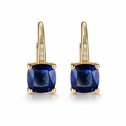 Aretes Místicos con Piedra de Zafiro