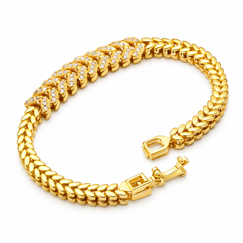 Pulsera Tennis Hoja Perenne