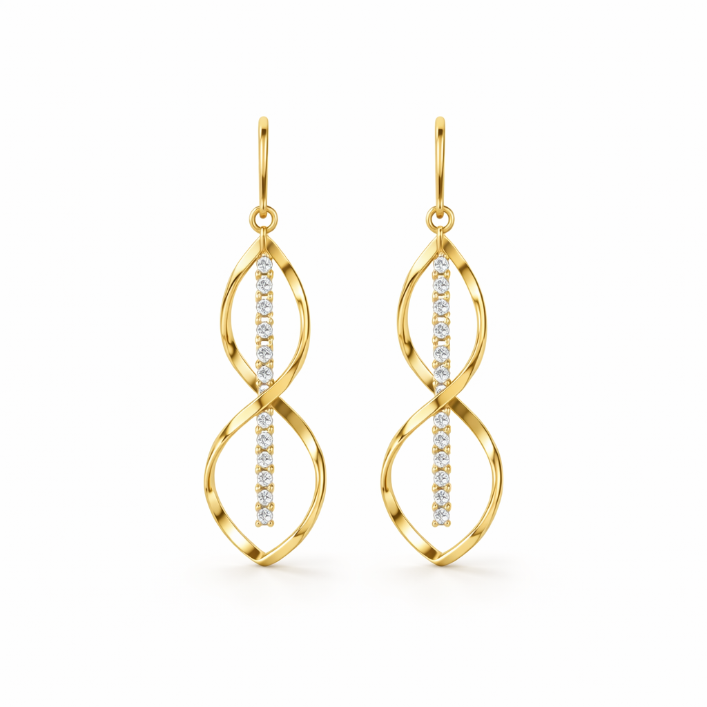 Aretes Espiral Rayo de Sol