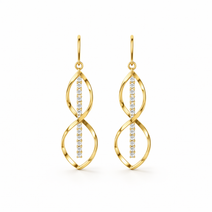 Aretes Espiral Rayo de Sol
