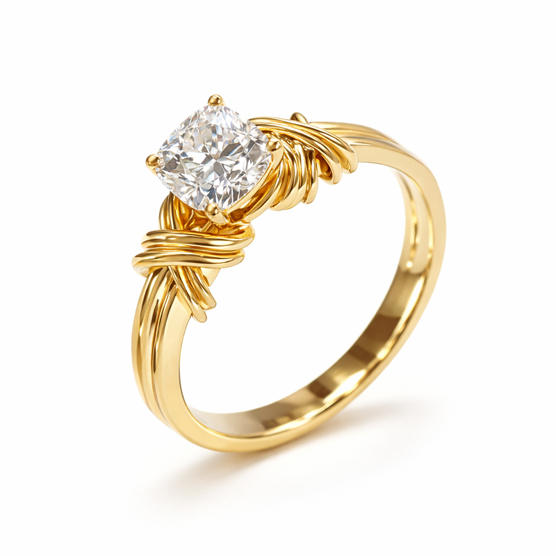 Anillo Impactante Alianza Nudo