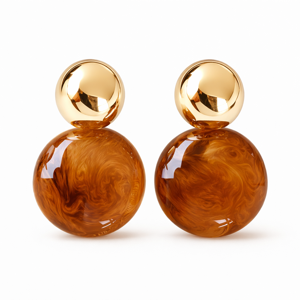 Aurelie Aretes Colgantes de Ámbar