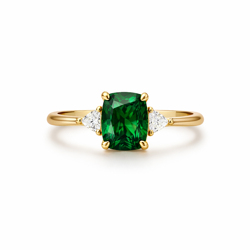 Anillo Piedra Verde Estilo Vintage