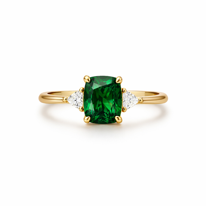Anillo Piedra Verde Estilo Vintage