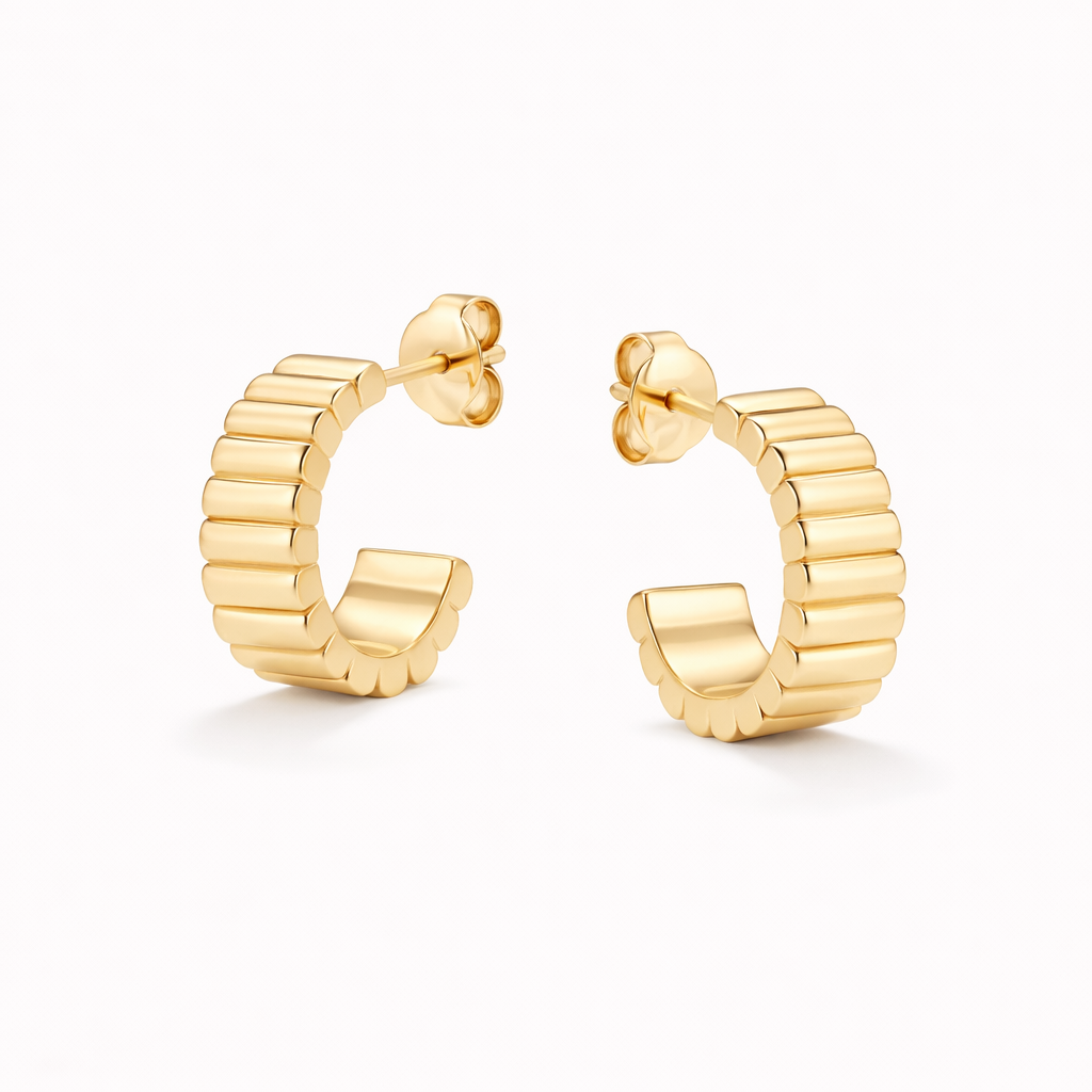 Aretes Grabado Clásico