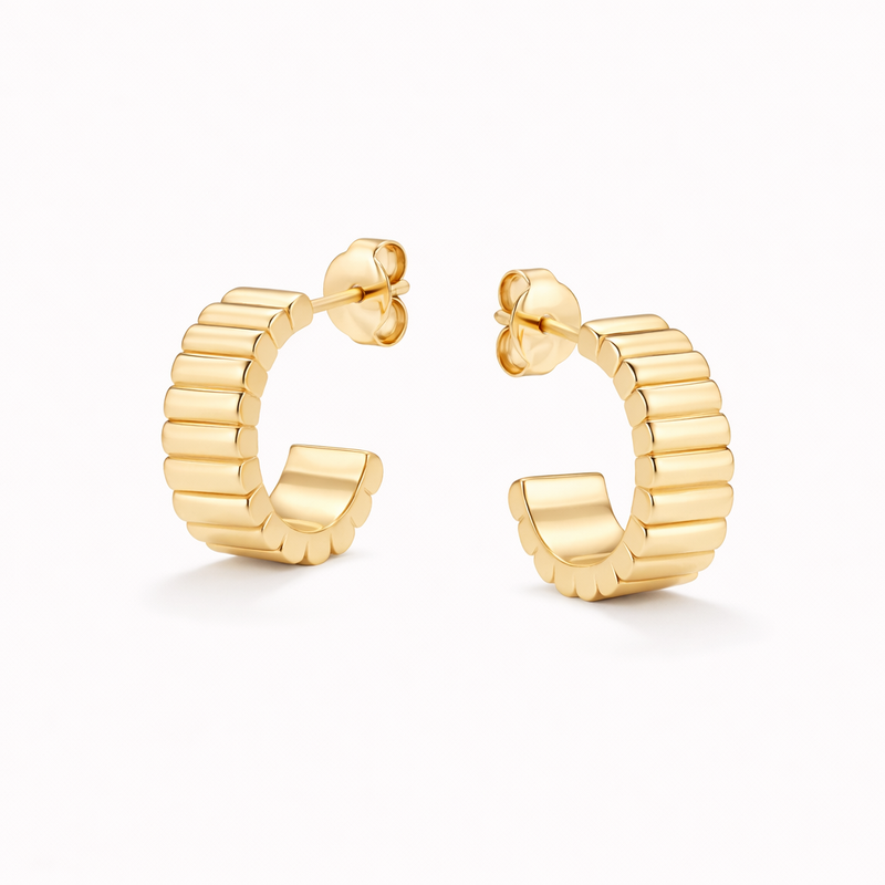 Aretes Grabado Clásico