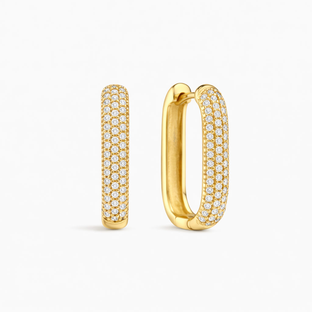Aretes Argolla Pavé Ícono