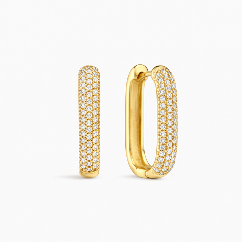 Aretes Argolla Pavé Ícono