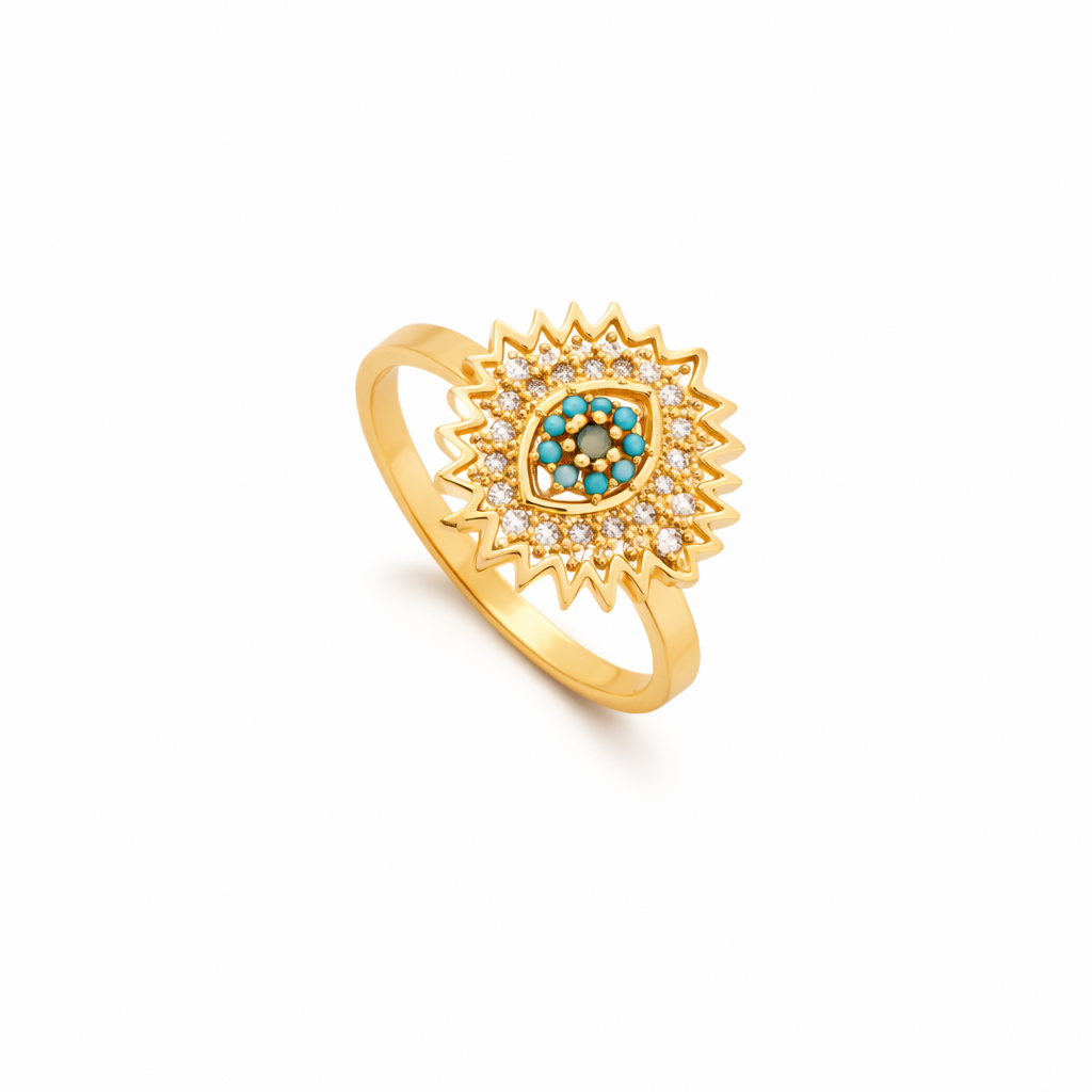 Anillo Giratorio Rayo de Sol Zafiro
