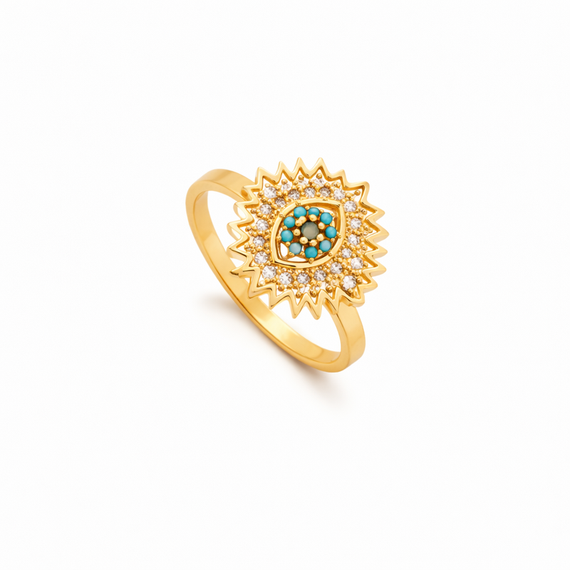 Anillo Giratorio Rayo de Sol Zafiro