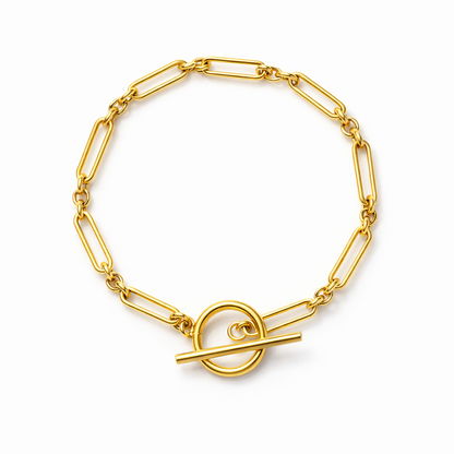 Pulsera con Barra T y Eslabones