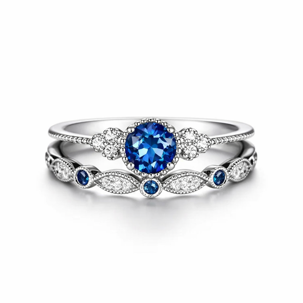 Set de Anillos Corona Sapphriel