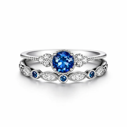 Set de Anillos Corona Sapphriel