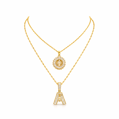 Set de Collares con Inicial Pavé