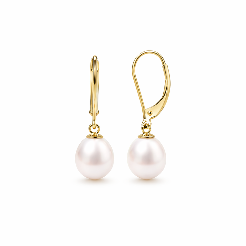 Aretes Colgantes de Perla