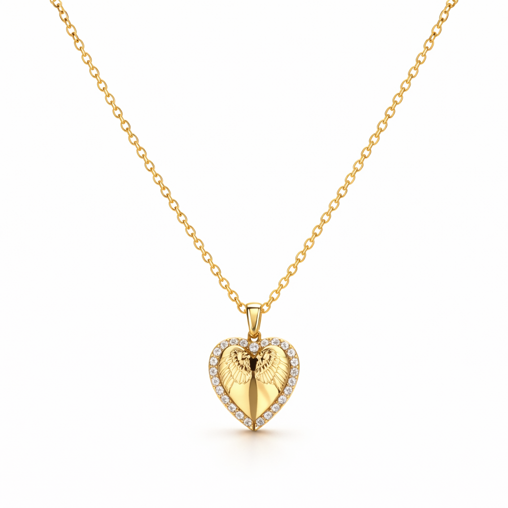 Collar Corazón y Mariposa