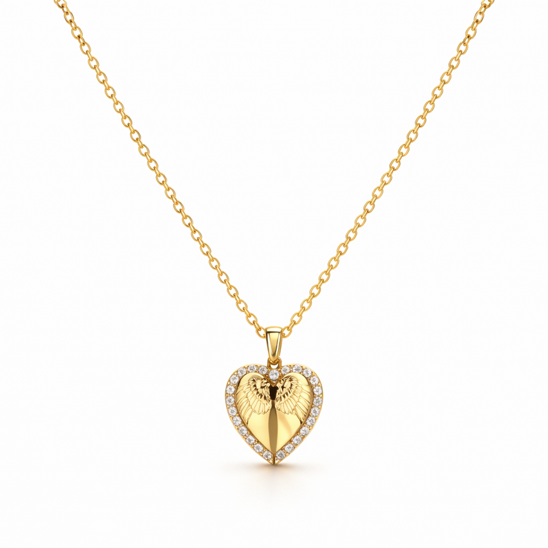 Collar Corazón y Mariposa
