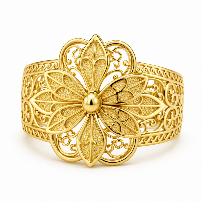 Anillo Flor Estilo Vintage