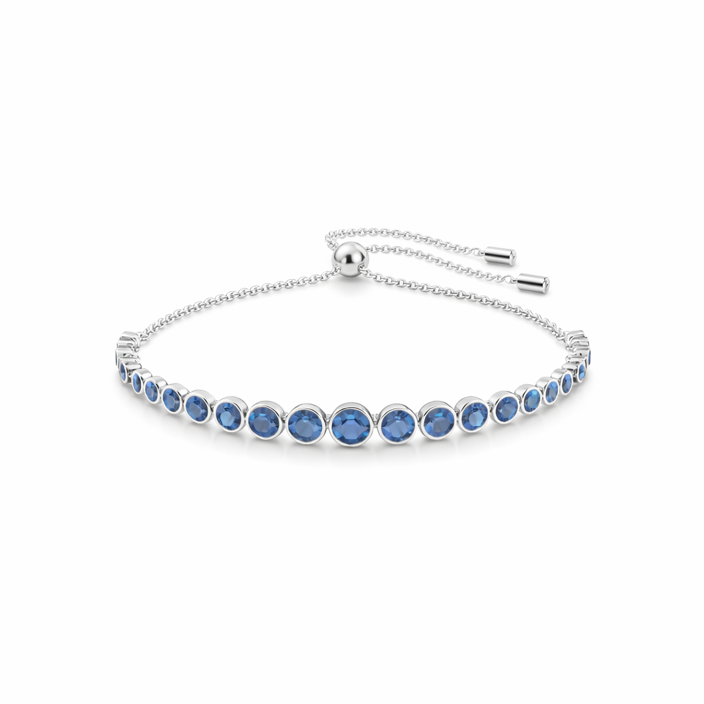 Pulsera Tenis de Zafiro Talla Redonda