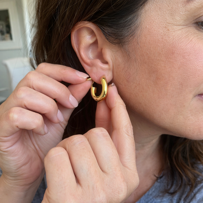 Aretes Argolla Polvo de Estrellas