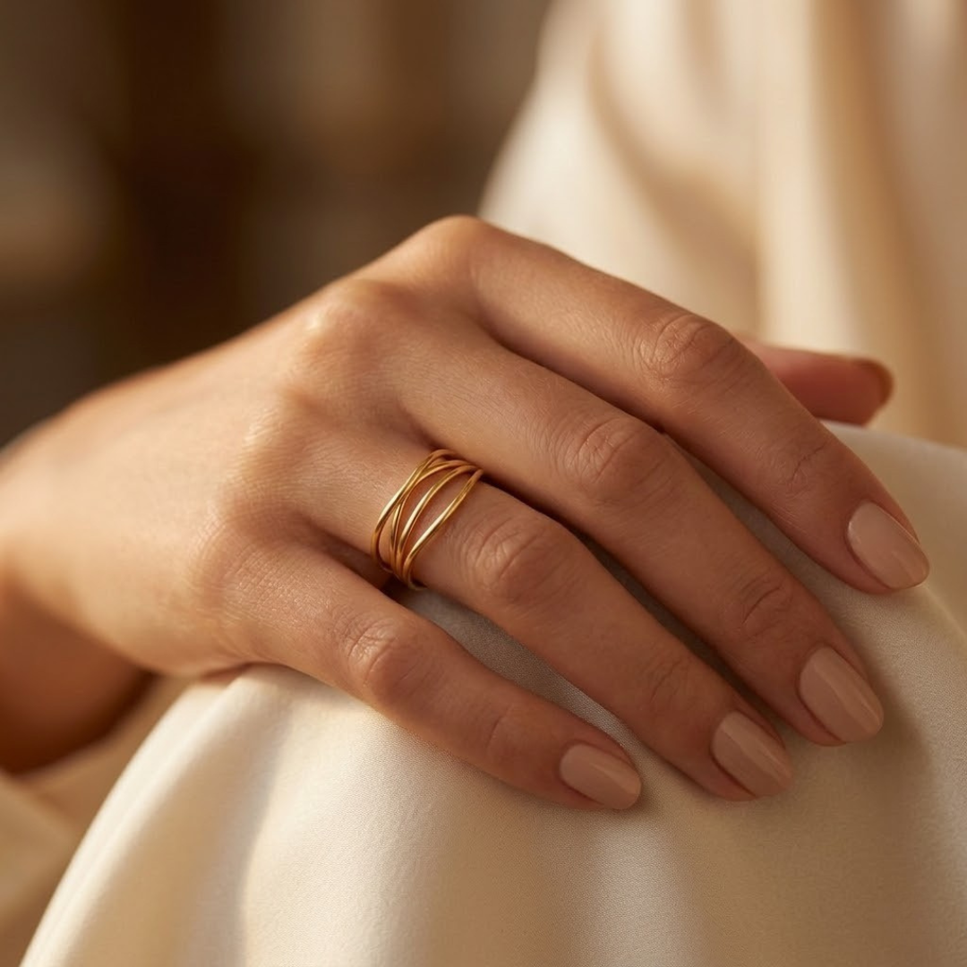 Anillo Envolvente Minimalista de Oro