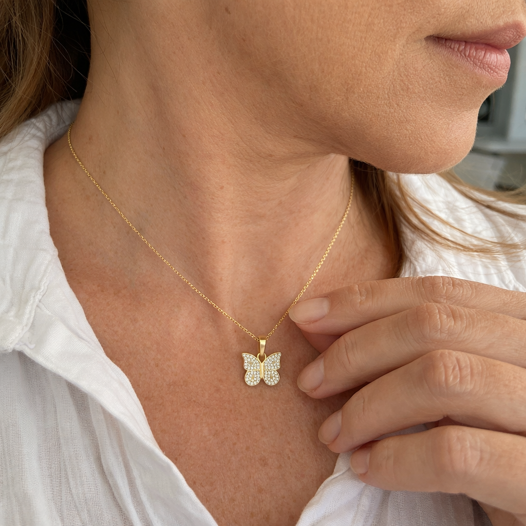 Collar Mariposa Brillante