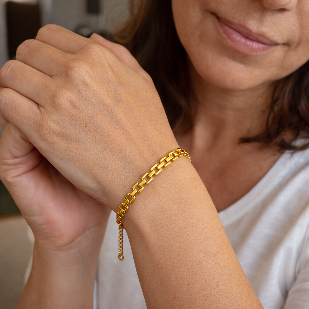 Pulsera Cadena con Reloj
