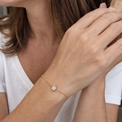 Clea Pulsera con Piedra Moissanita