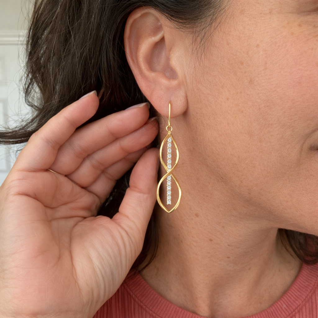 Aretes Espiral Rayo de Sol