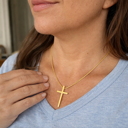 Collar Cruz con Marco
