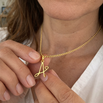 Collar con Inicial Corazón