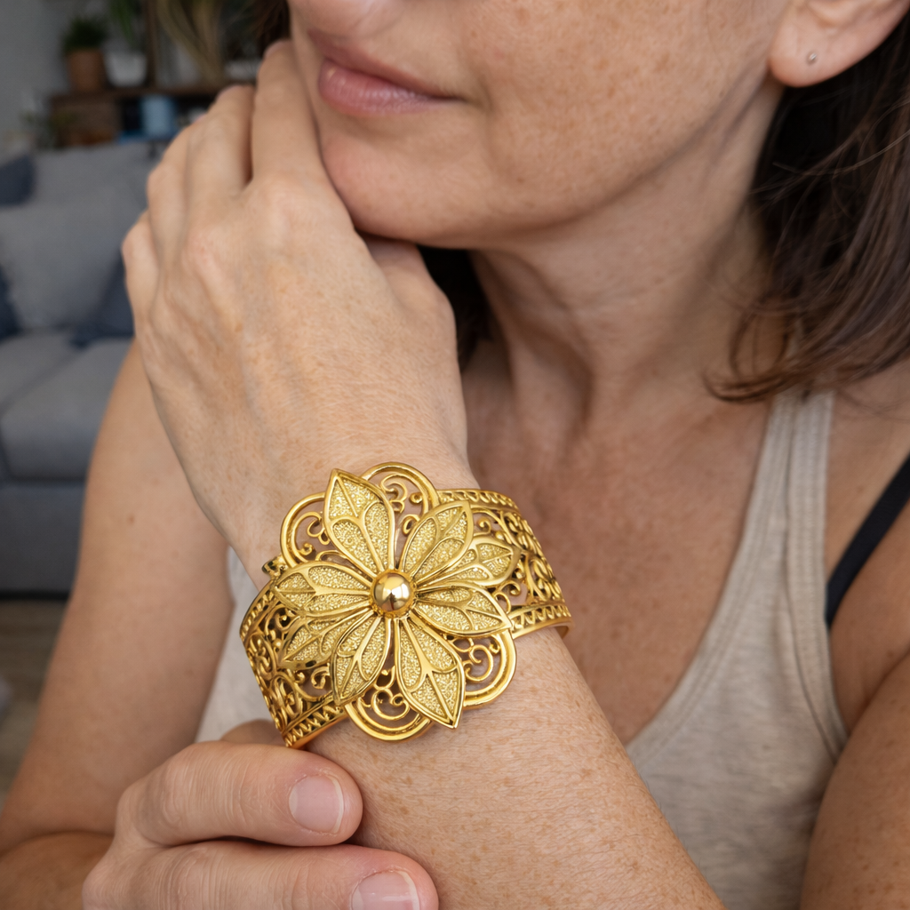 Anillo Flor Estilo Vintage